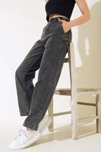 Baggy Side Buckle teksapüksid Püksid