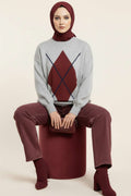Grey burgundy