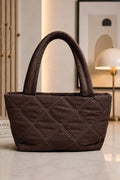 Baklava Dikişli Kol Çantası Acı Kahve