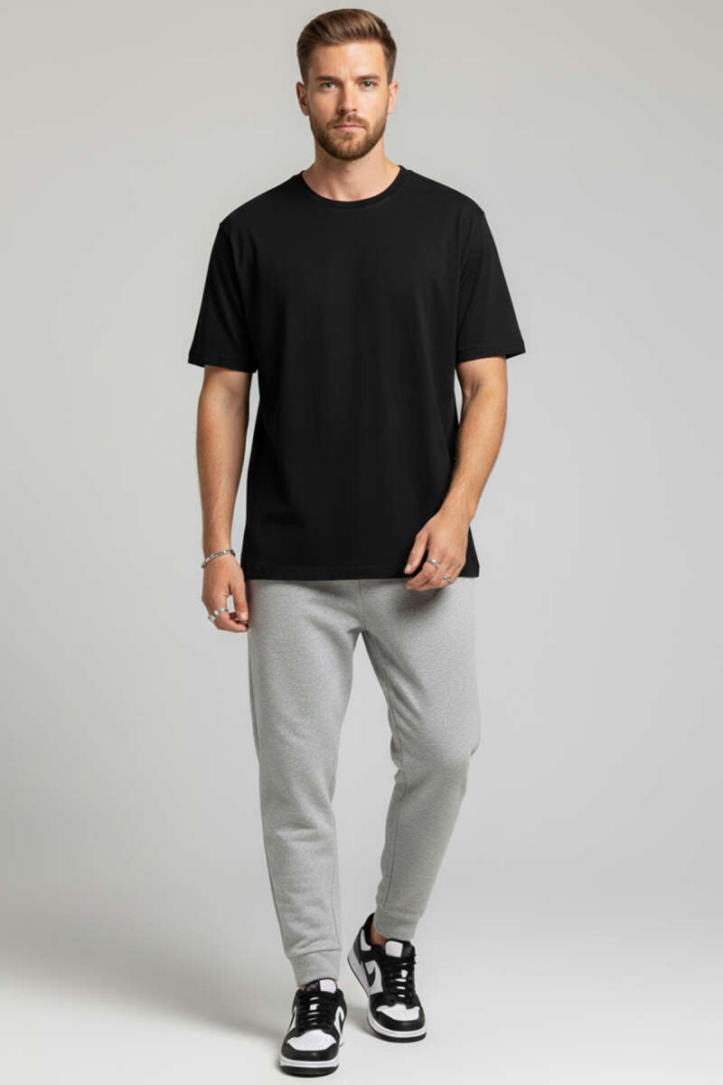 Basic Bisiklet Yaka T-shirt