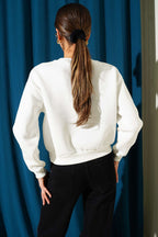 Basic Bisiklet Yaka Üç İp Sweatshirt
