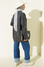 Basic Düşük Omuz Salaş Triko Tunik