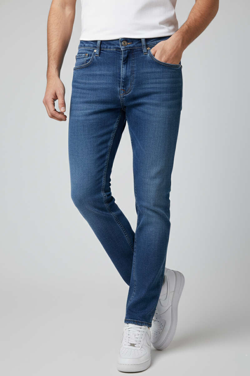 Basic Likralı Erkek Kot Pantolon