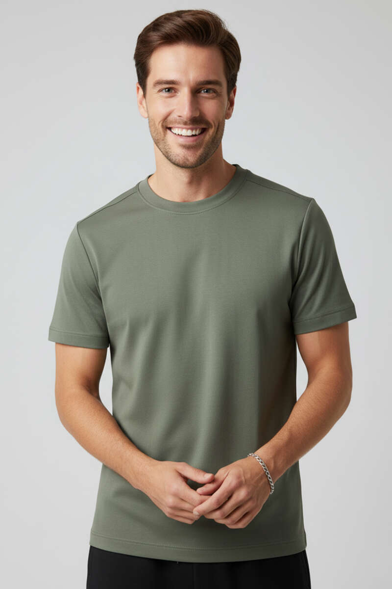 Basic Loyşa Erkek T-shirt Haki