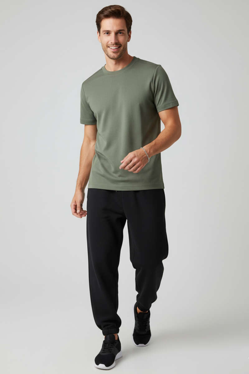 Basic Loyşa Erkek T-shirt Haki