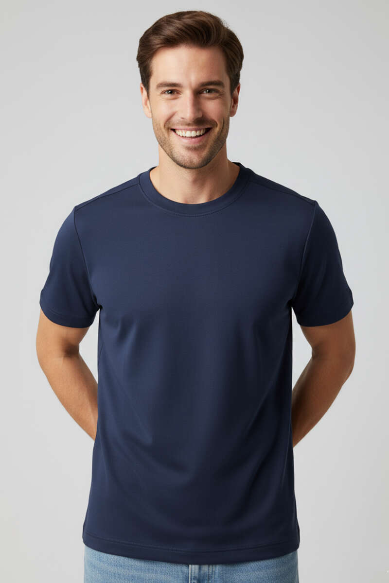 Basic Loyşa Erkek T-shirt Lacivert