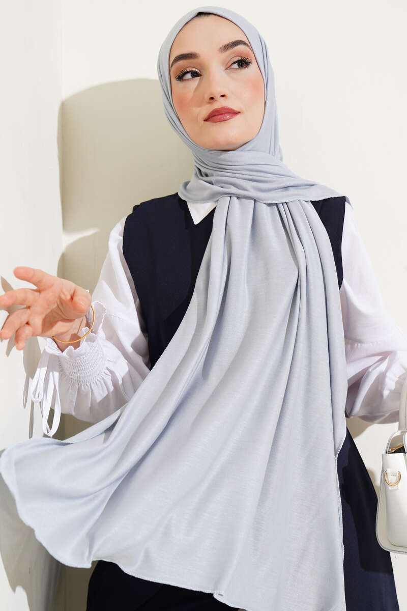 Basic Penye Şal Gri