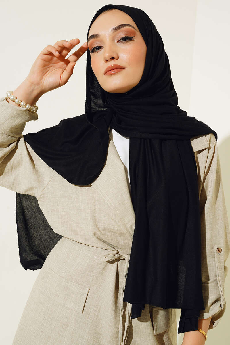 Basic Penye Şal Siyah