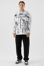 Baskılı Batik Erkek Sweatshirt