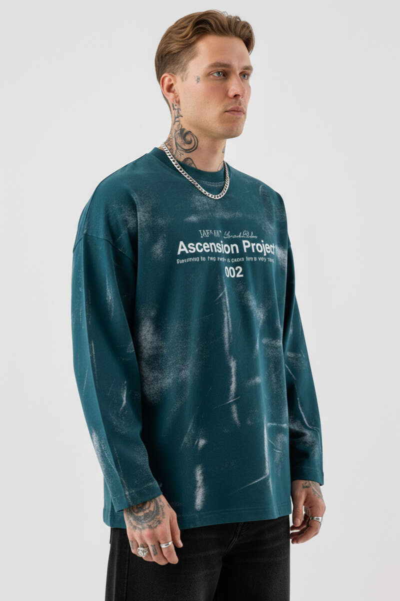 Baskılı Batik Erkek Sweatshirt
