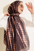 Batik Akış Çizgili Soft Şal Vizon