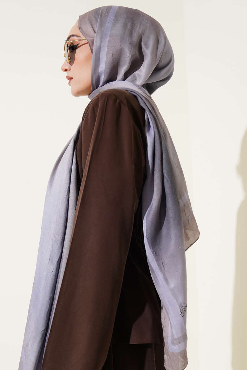 Batik Desen Bambu Kraş Şal Vizon