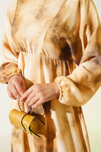Batik Desen Bel Lastikli Elbise