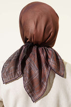 Batik Desen Demore Eşarp Acı Kahve