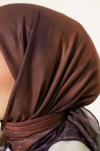 Batik Desen Demore Eşarp Acı Kahve