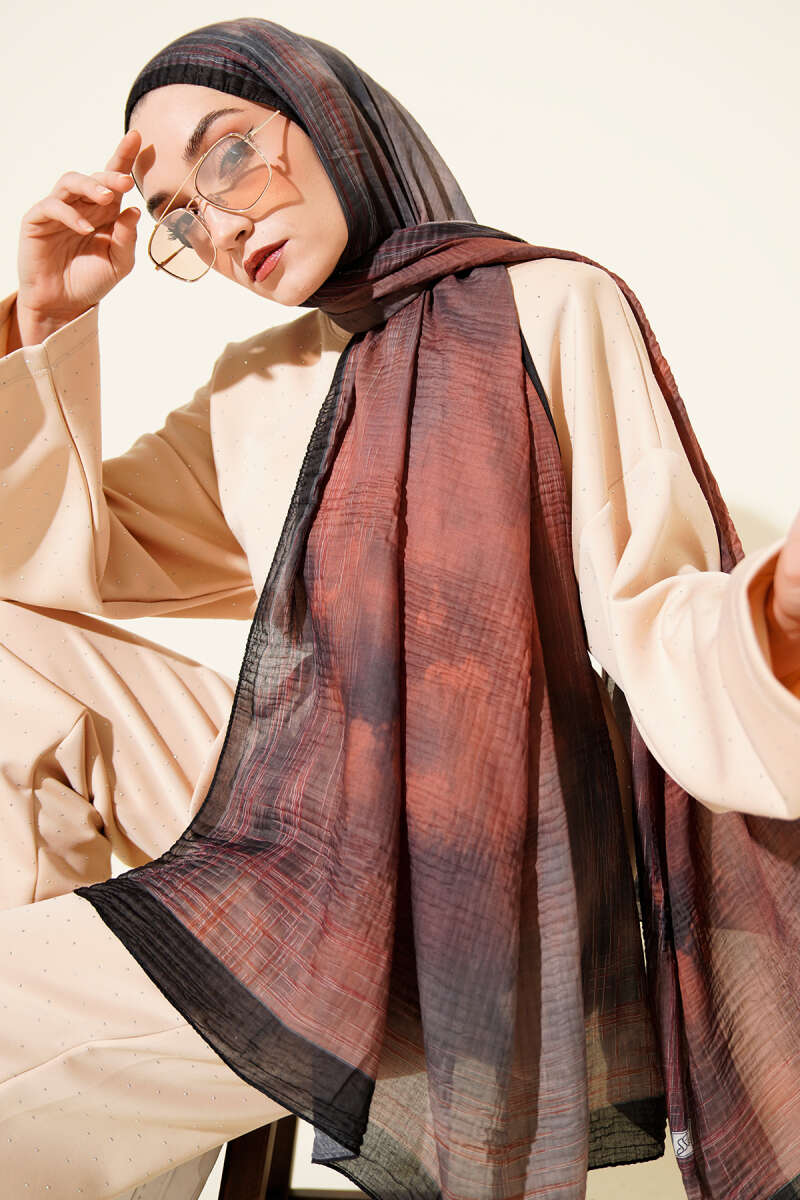 Batik Desen Müslin Şal