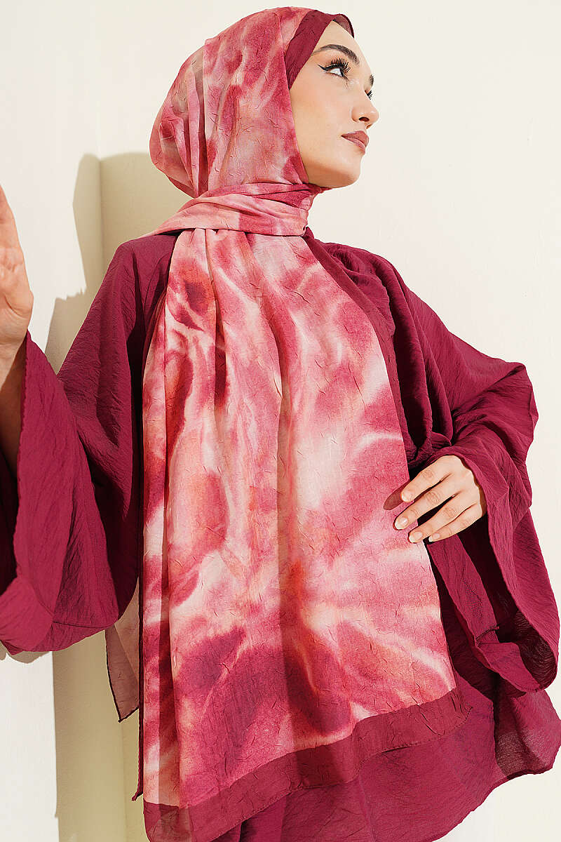Batik Ebruli Bambu Kraş Şal