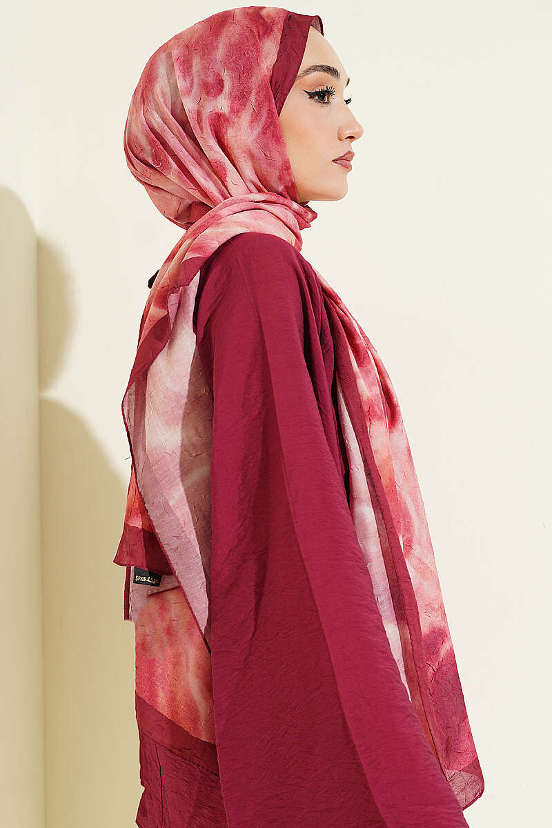 Batik Ebruli Bambu Kraş Şal