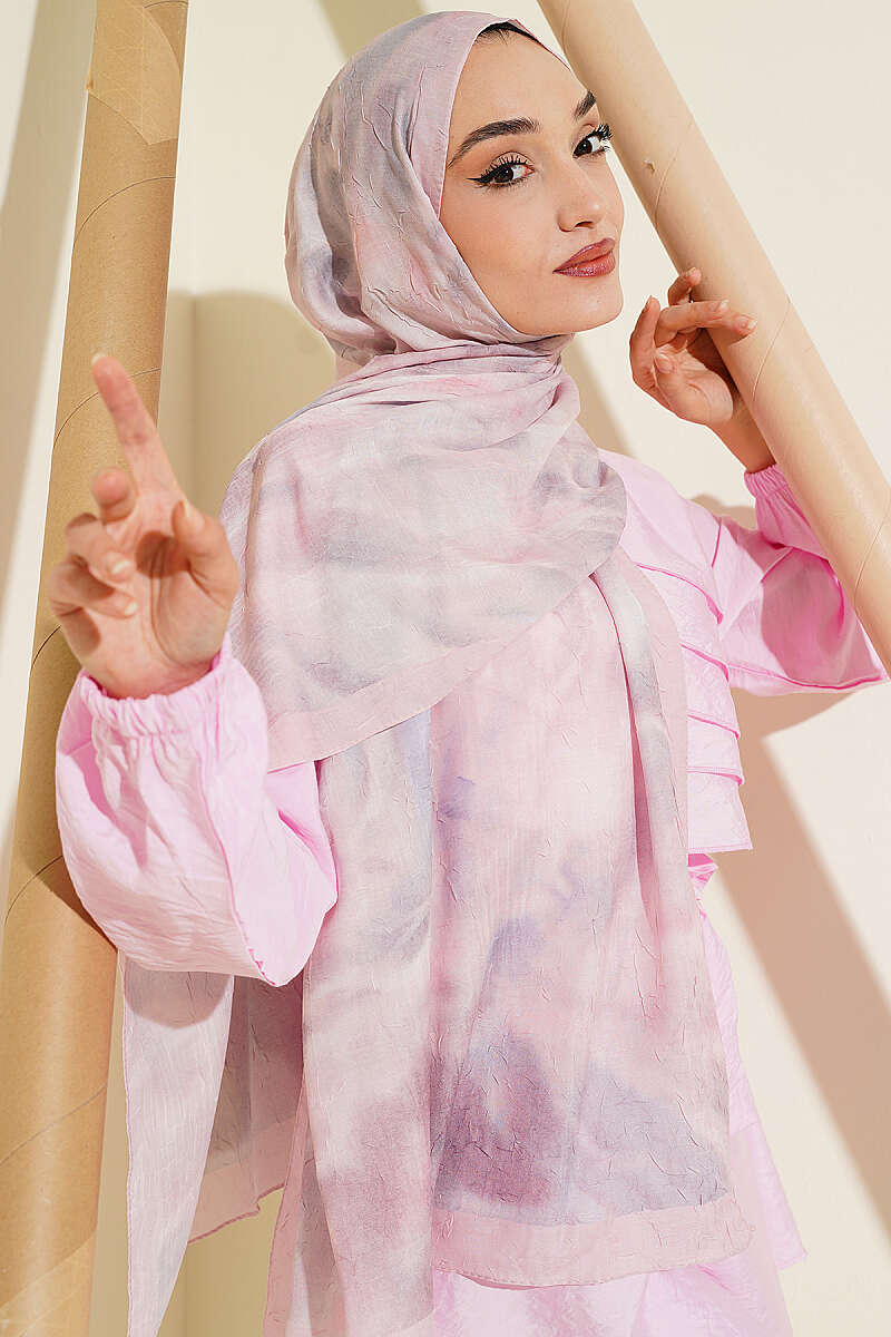Batik Ebruli Bambu Kraş Şal