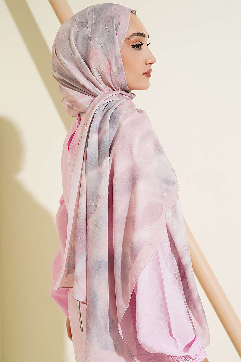 Batik Ebruli Bambu Kraş Şal