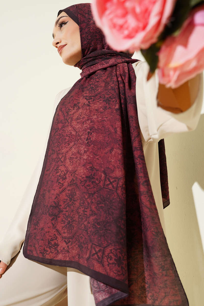 Batik Motifli Modal Şal