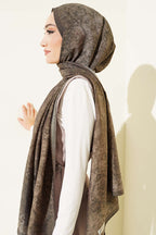 Batik Motifli Modal Şal Çağla Yeşili