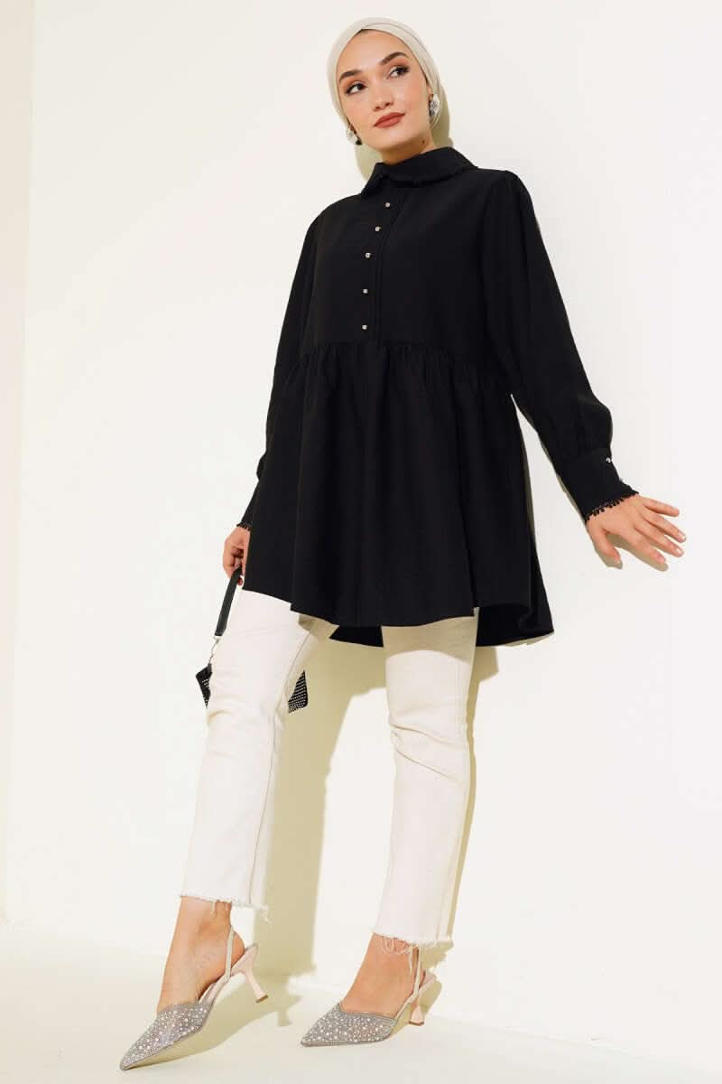 Bebe Yaka Dantelli Tunik