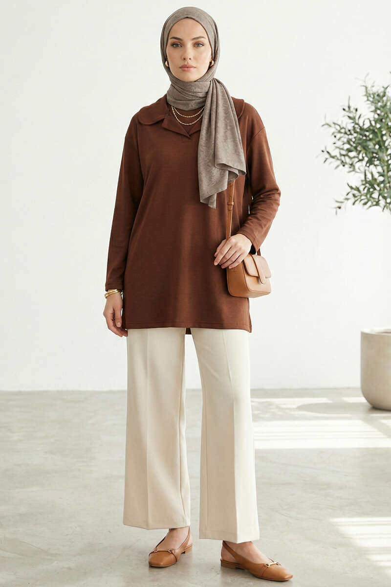 Bebe Yaka Detaylı Tunik