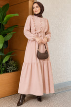 Brit - Robe boutonnée en guipure