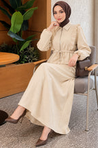 Front Ruffle Zipped Dress