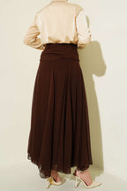 Bel Büzgülü Şifon Etek