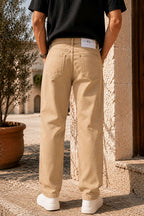 Bel Düğmeli Gabardin Baggy Erkek Pantolon