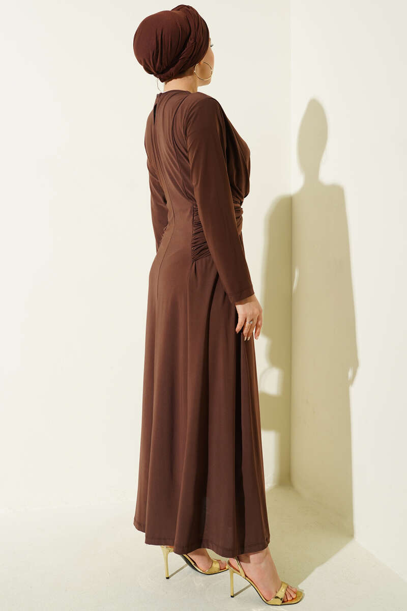 Bel Düğümlü Sandy Elbise