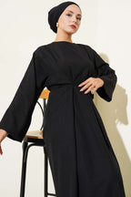 Bel İpli Oversize Basic Elbise