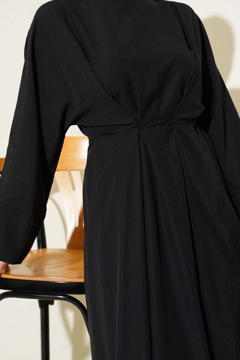 Bel İpli Oversize Basic Elbise