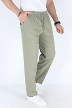 Bel Kuşaklı Erkek Jogger Pantolon Çağla Yeşili