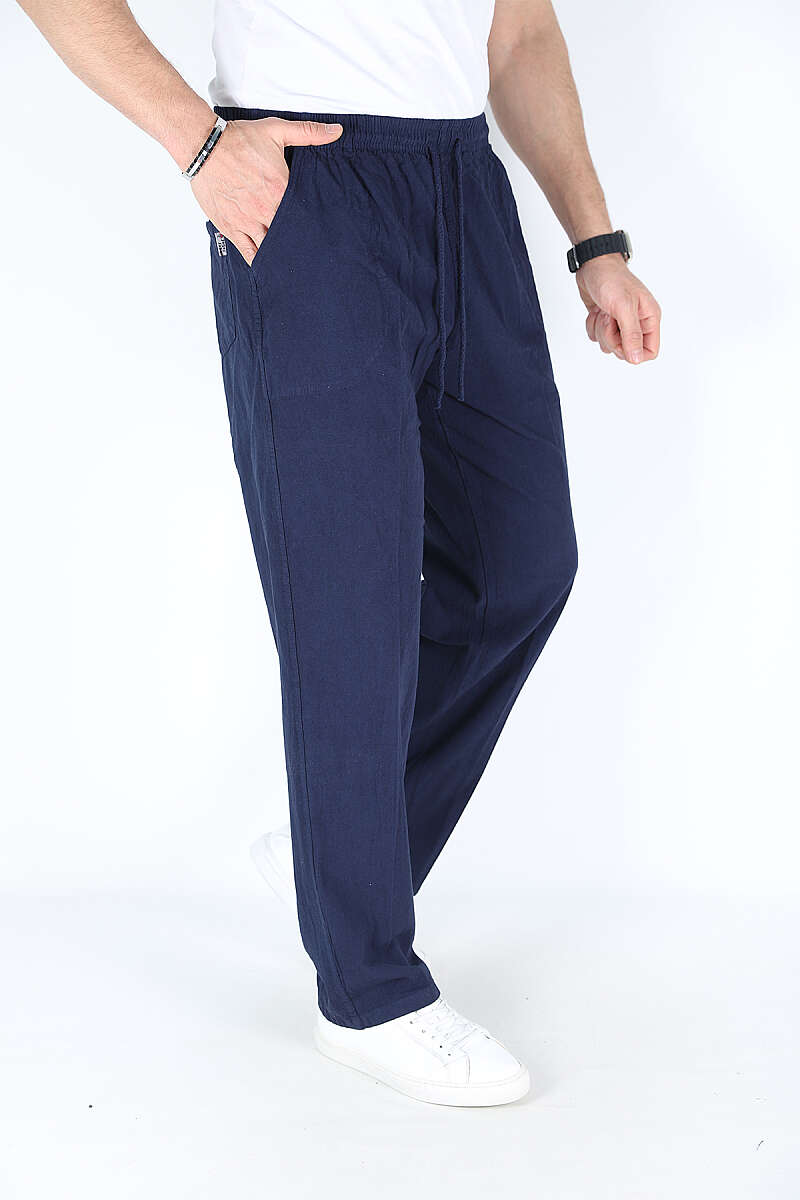 Bel Kuşaklı Erkek Jogger Pantolon Lacivert