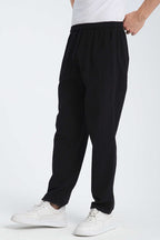 Bel Kuşaklı Erkek Jogger Pantolon Siyah