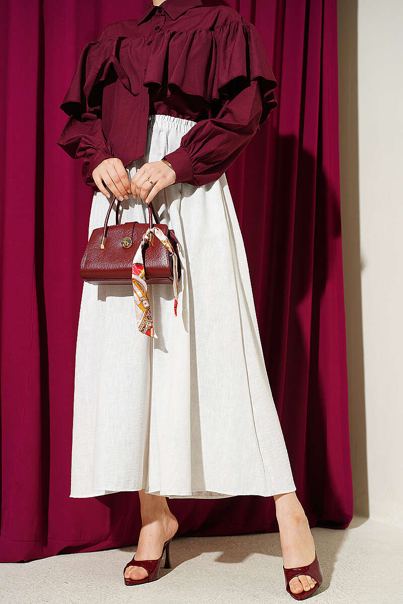 Bel Lastikli Basic Pantolon Etek
