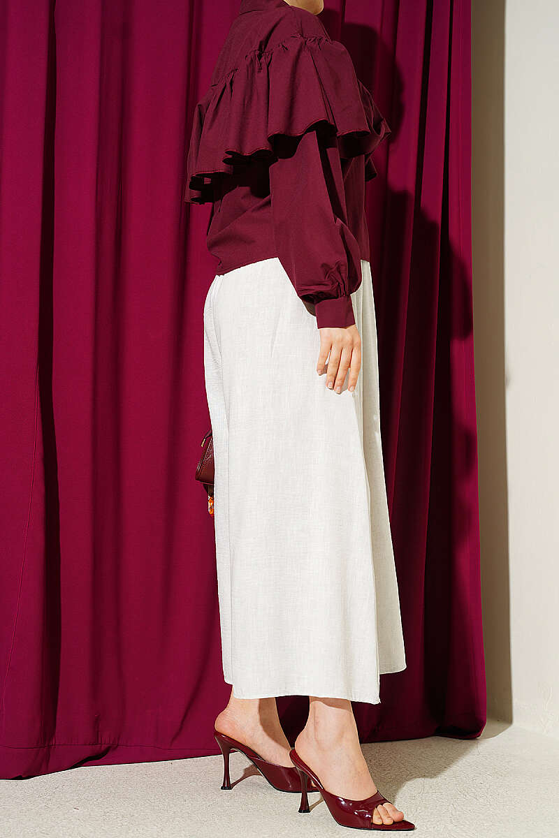 Bel Lastikli Basic Pantolon Etek