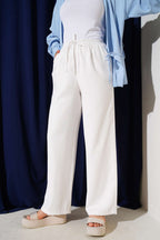 Bel Lastikli Tencel Pantolon