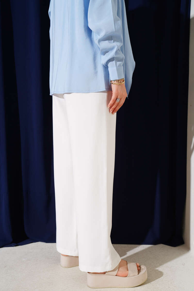 Bel Lastikli Tencel Pantolon