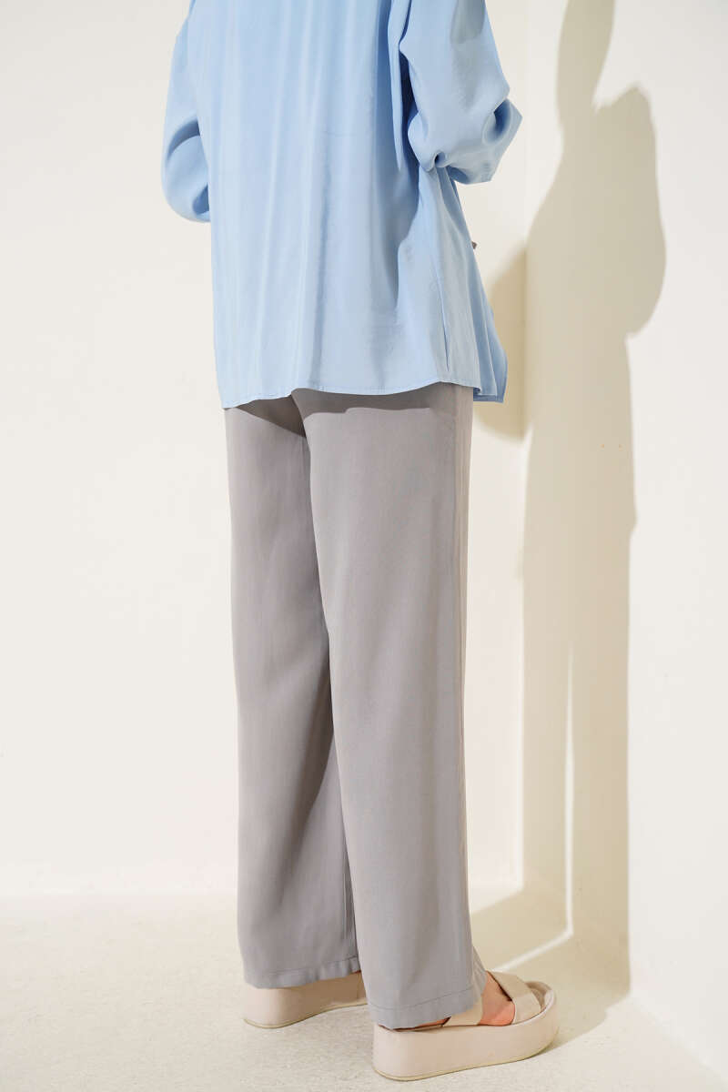 Bel Lastikli Tencel Pantolon