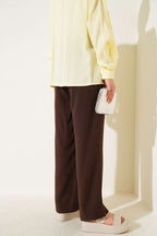 Bel Lastikli Tencel Pantolon