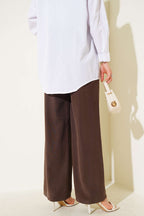 Bel Lastikli Tencel Pantolon