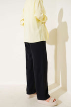 Bel Lastikli Tencel Pantolon
