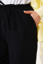 Bel Lastikli Tencel Pantolon