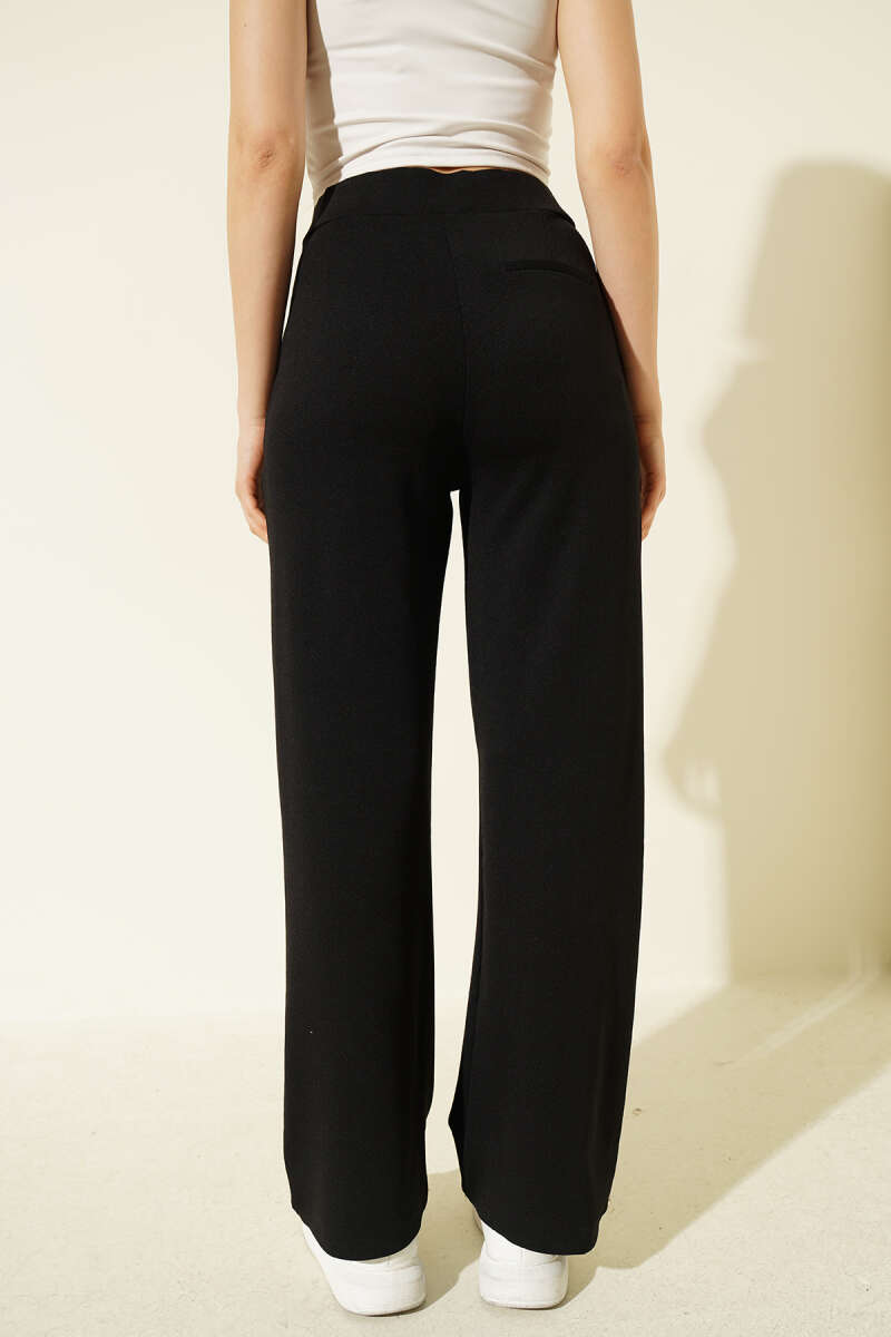 Beli Cırtlı Geniş Paça Pantolon
