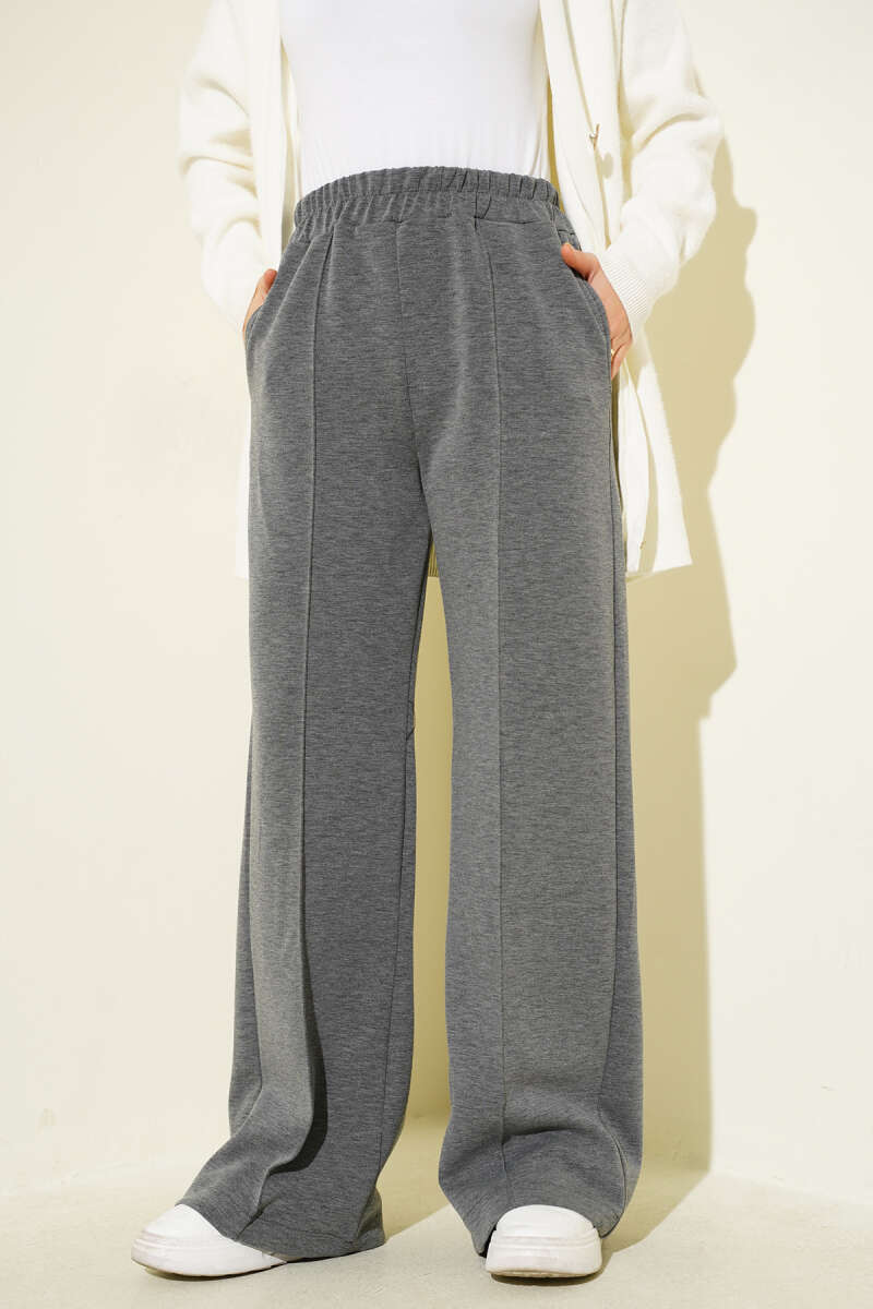 Beli Lastik Detaylı Çımalı Pantolon