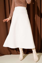 Beli Lastik Detaylı Kloş Scuba Etek